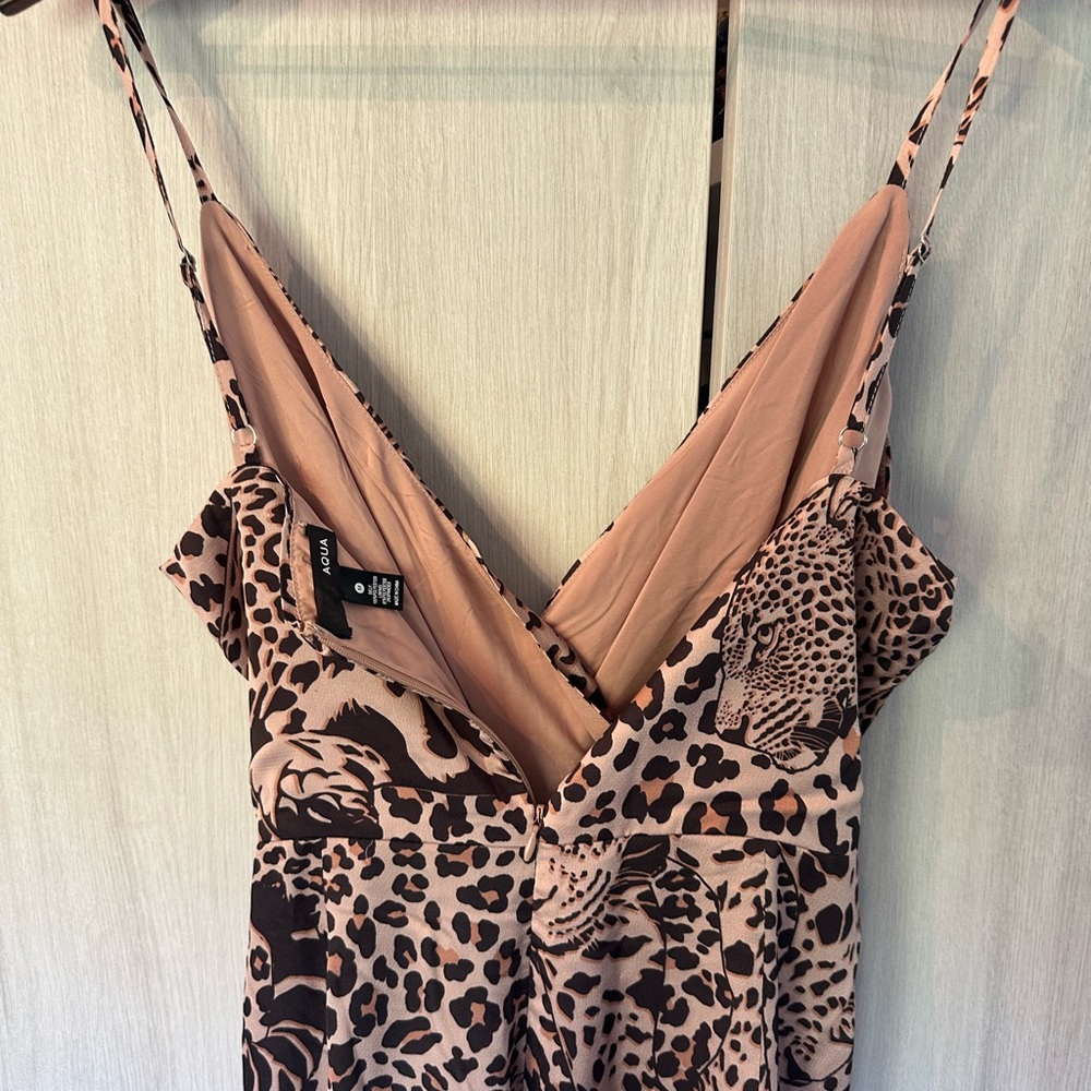 Aqua x Mary Kantrazou Leopard Print Jumpsuit - Picture 5 of 6